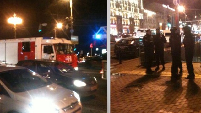 В Москве на Тверской улице горит коллектор