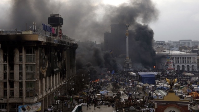 Новые столкновения в Киеве. Текстовая трансляция