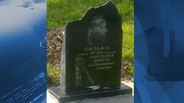 Кузбасские горняки установили памятник верной собаке Ляльке