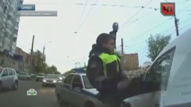 Самарский полицейский одним ударом обезвредил пьяного автоугонщика: видео