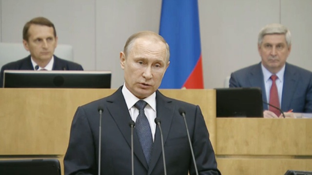 Владимир Путин выступает в Госдуме: прямая трансляция