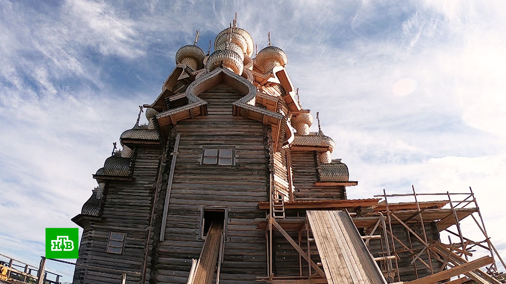 Кижи Преображенская Церковь реконструкция